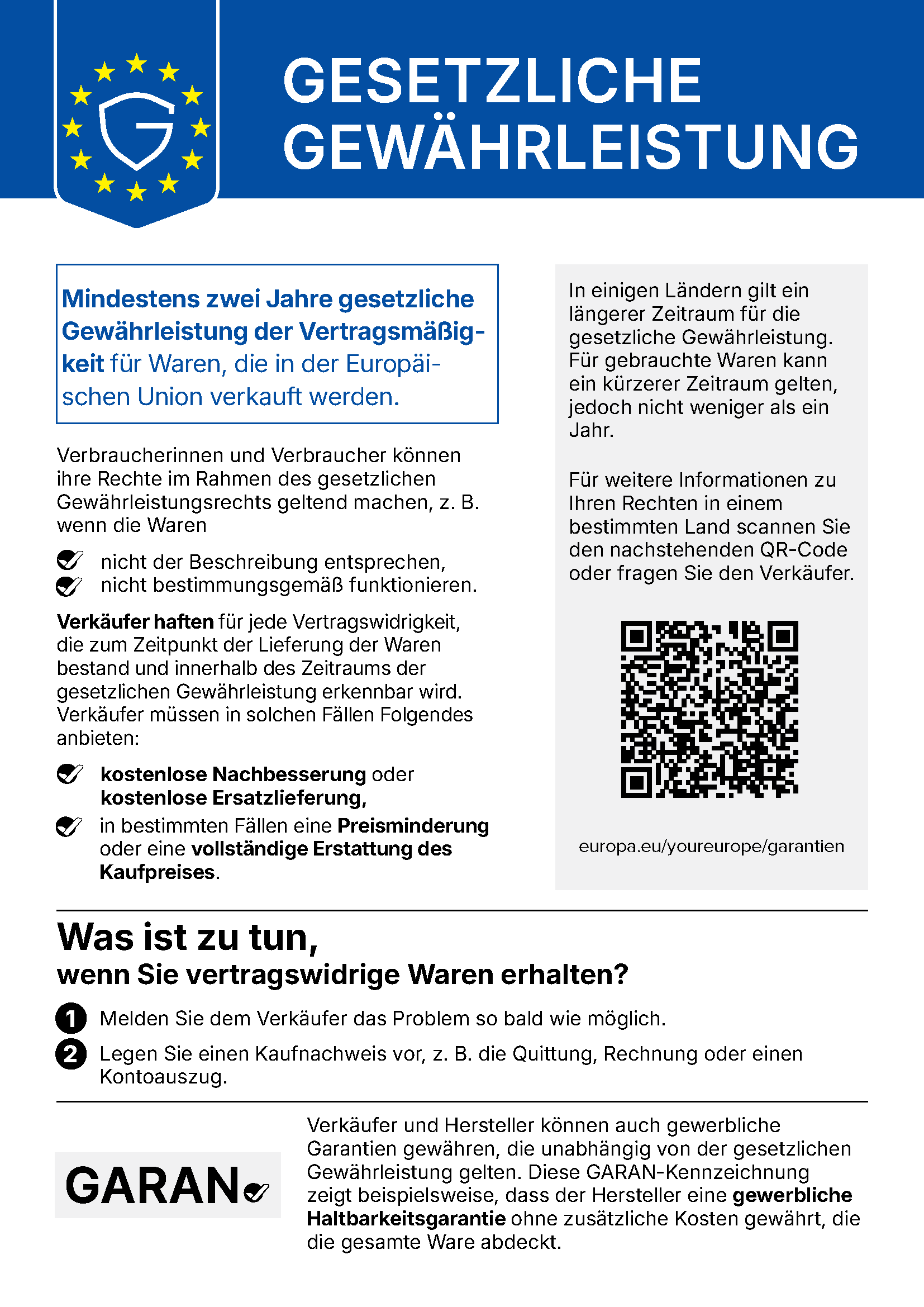 Euro Gold Berlin Garantie-Notiz