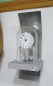 Preview: AMS Jahresuhr, Wanduhr mit Drehpendel 01-7442 silberfarben, Holzgehäuse silber-antik