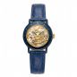 Preview: Aristo Mini-Damenuhr 0D2512 ETA-Automatikwerk skelettiert, 24mm, Blau