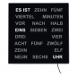 Preview: AMS Tischuhr-Wanduhr 01-1235 Wortuhr Schwarz, LED Anzeige