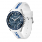 Preview: Boss Herren Armbanduhr 1514238 STRIKE Chronograph Silikonband blau-weiß