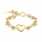 Preview: BOSS Damen Armband Edelstahl 1580639 Gliederarmband mit Herz Goldfarben 21cm