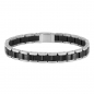 Preview: BOSS Herren Armband 1580665 Edelstahl schwarz 21,5cm