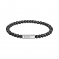 Preview: BOSS Herren 1580789M Onyx Armband Edelstahlarmband 21cm