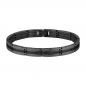 Preview: BOSS Herren Armband Edelstahl 1580804 Gliederband 20cm Schwarz