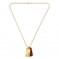 Preview: BOSS 1580835 Herren Kette mit Edelstahl-Leder braun-goldfarben Anhänger 61cm