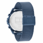 Preview: Tommy Hilfiger Herren Armbanduhr 1710648 Multifunktion Day-Date Milanaise blau
