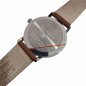 Preview: Bauhaus Dessau 2042-5 Monotimer Einzeiger Uhr mit Datum, Lederarmband 40mm
