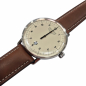 Preview: Bauhaus Dessau 2042-5 Monotimer Einzeiger Uhr mit Datum, Lederarmband 40mm