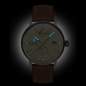 Preview: Bauhaus Aviation 2060-5 Herrenuhr Automatik mit Gangreserve und Lederarmband