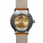 Preview: bauhaus 2070-1 Herren Armbanduhr, Automatik, Lederband, Day-Date, Glasboden