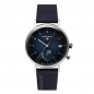 Preview: Bauhaus 2112-3 Herrenuhr Solar mit Lederarmband, Akkustandanzeige, 41mm