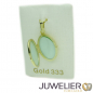 Preview: ovales Gold Medaillon Anhänger für 2 Bilder aus 333 Gold