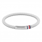 Preview: TOMMY HILFIGER 2790405 Herren Armband Magnetverschluss Silberfarben, weiß