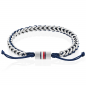 Preview: TOMMY HILFIGER 2790511 Herren Armband Schiebeverschluss Silberfarben, Blau