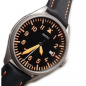 Preview: ARISTO Herren Armbanduhr 3H223-Q Fliegeruhr Leuchtorange 43mm Beobachter, Saphirglas