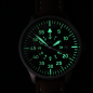 Preview: ARISTO Herren Armbanduhr 3H80 Fliegeruhr 42mm, Lederband, Ronda-Werk