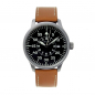 Preview: ARISTO Herren Armbanduhr 3H80 Fliegeruhr 42mm, Lederband, Ronda-Werk
