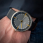 Preview: Botta UNO 24 Quarz 45mm Armbanduhr Titan Einzeigeruhr, 623010 24h-Anzeige Lederband