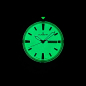 Preview: DUGENA 4460679 Herren Taucheruhr Divers Friend Neongrün 4460679 20 ATM Day-Date