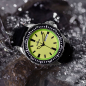 Preview: DUGENA 4460679 Herren Taucheruhr Divers Friend Neongrün 4460679 20 ATM Day-Date