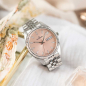 Preview: Dugena Venetia Rosa Silber 4461034 Datum Wochentag Saphirglas 10 ATM