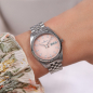 Preview: Dugena Venetia Rosa Silber 4461034 Datum Wochentag Saphirglas 10 ATM