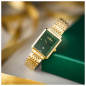 Preview: Dugena Damen Armbanduhr 4461079 Datum grün, goldfarben