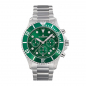 Preview: Dugena Herren Armbanduhr Sport 4461106 Diver 44mm, 10 ATM, Saphirglas, Grün, Edelstahl