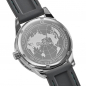 Preview: DUGENA 4461132 Armbanduhr GMT Grün, Silikonband, Saphirglas, 10ATM, 42mm