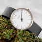 Preview: Botta UNO Quarz 40mm Armbanduhr Titan Einzeigeruhr, 551090 Lederband