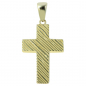Preview: 585/14K Gold Anhänger, Kreuz, Gelbgold, 26x13mm, Kettenanhänger