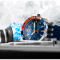 Preview: Vostok Europe NH35A-575A279 Energia Rocket Edelstahl Automatik blau mit Wechselband
