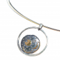 Preview: Himmelsscheibe von Nebra Sternenschmuck Silber Anhänger Horizontbogen 18mm, Kette