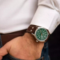 Preview: Junkers Herren Automatik Uhr Baumuster 9.52.01.06 Fliegeruhr Beobachteruhr grün