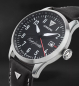 Preview: Hugo Junkers GMT Automatik Armbanduhr 9.58.04.02 Flieger 42mm Leder, Saphirglas