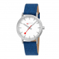 Preview: MONDAINE Uhr Classic, 40mm, blaue Textiluhr, A660.30360.17SBD