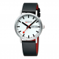 Preview: Mondaine Classic Armbanduhr A667.30360.11SBBV, Day-Date, 40mm Bahnhofsuhr