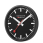 Preview: MONDAINE Wanduhr schwarz, Durchmesser 25cm A990.CLOCK.64SBB