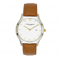 Preview: ABELER & SÖHNE AS3019 Herren Armbanduhr Saphirglas Ronda-Werk Datum Lederband, bicolor