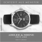 Preview: ABELER & SÖHNE AS3109 Herren Armbanduhr Saphirglas Ronda-Werk Day-Date Lederband