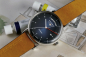 Preview: bauhaus 2162-3 Herren Armbanduhr blau, Automatik, Lederband, Day-Date, Glasboden