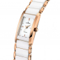 Preview: DUGENA Damen Armbanduhr Keramik-Edelstahl 4460590 weiß-rosé