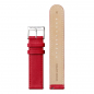 Preview: Mondaine Ersatzband, Wechselband Leder rot, Stegbreite 20mm, Bandschnellwechselsystem
