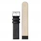 Preview: Mondaine Ersatzband, Stegbreite 20mm Wechselband Veganes-Trauben-Leder schwarz
