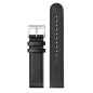 Preview: Mondaine Ersatzband, Schwarz, Stegbreite 20mm Wechselband Veganes-Trauben-Leder