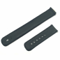 Preview: JUNGHANS Funkband Leder schwarz Krokonarbung, 20mm, Mega Funk 025/4300, 025/4302, 025/4220