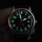 Preview: Messerschmitt ME163-80-6 Fliegeruhr Lederband Ronda-Werk, 10ATM
