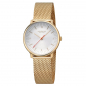 Preview: MONDAINE Armbanduhr MLE.33111.SM Doppio Saphirglas, 33mm, Milanaise Goldfarben