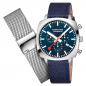 Preview: Mondaine Herren Armbanduhr Squar Chrono Blau MSL.41440.LD.SET Saphirglas, Wechselband